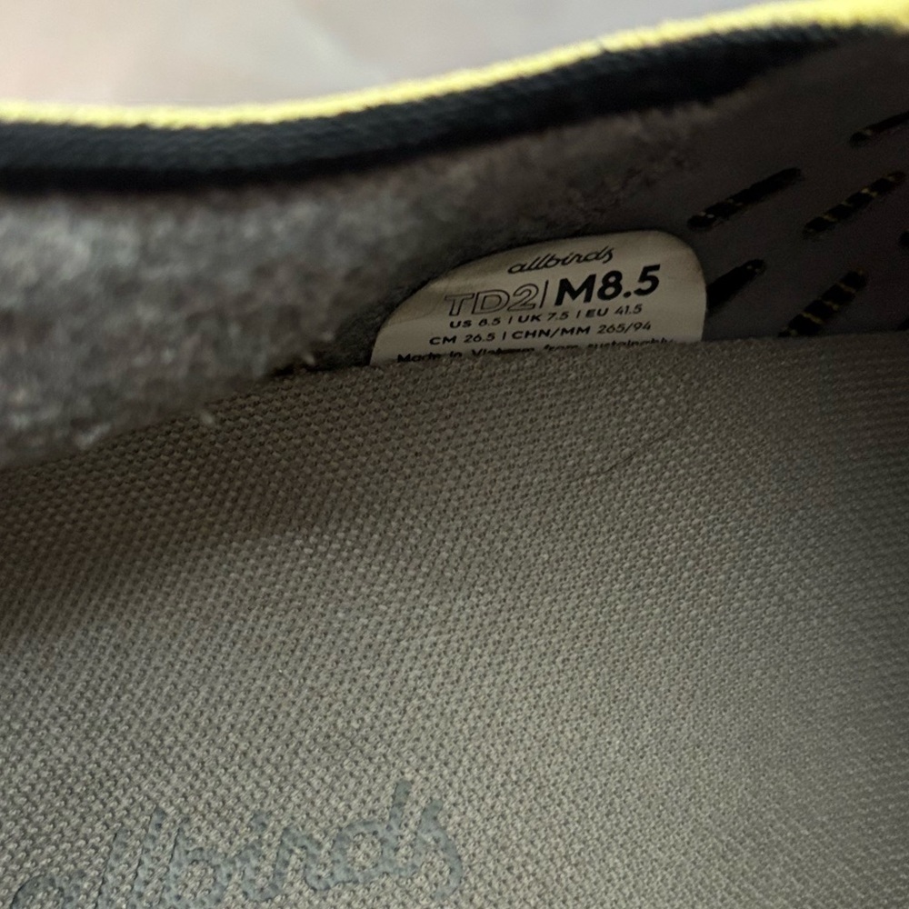 ALLBIRDS Men Buoyant Yellow (Buoyant Yellow Sole) Tree Dasher 2 - Picture 4 of 4